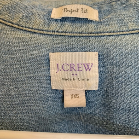 JCrew Denim Chambray Shirt XXS - Picture 4 of 5
